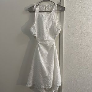White Cut-out Mini Dress